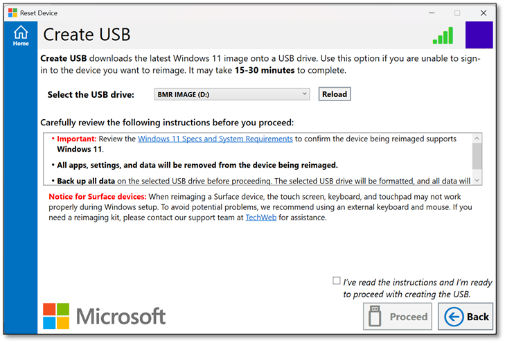 This picture shows how to create USB