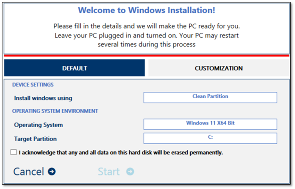 This picture shows welcome to windows installation