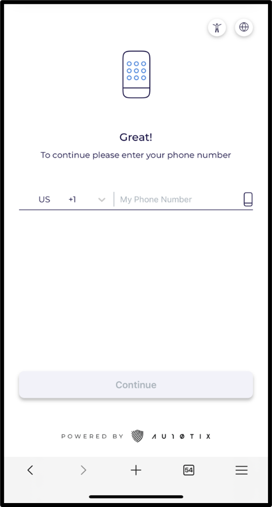 Click here to enter your mobile number