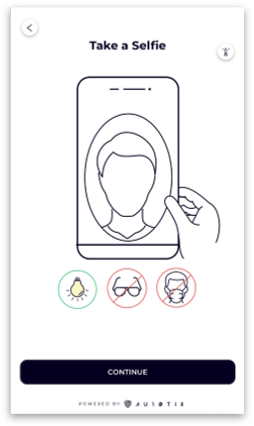 This picture shows take a selfie