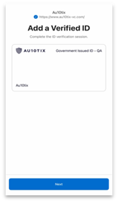 This picture shows confirm verified ID appears in Authenticator