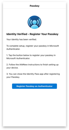 This picture shows Register your passkey.