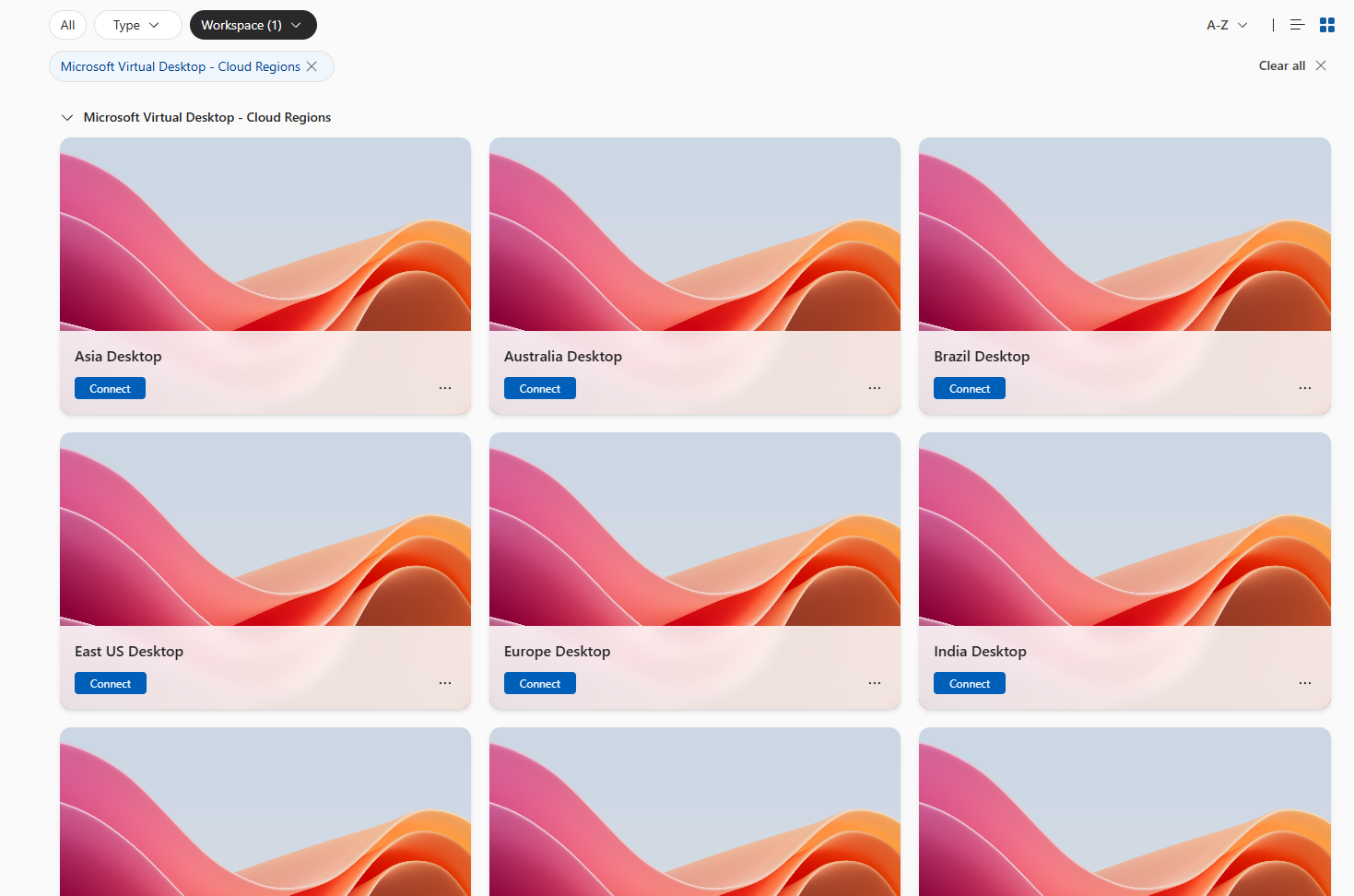 This picture shows to Select the vDesktop icon in the region that's geographically closest to you This picture shows to Select the vDesktop icon in the region that's geographically closest to you